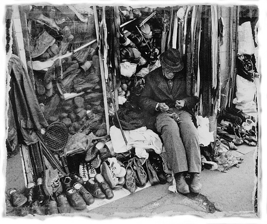 Shoe salesman, Jerusalem, Israel